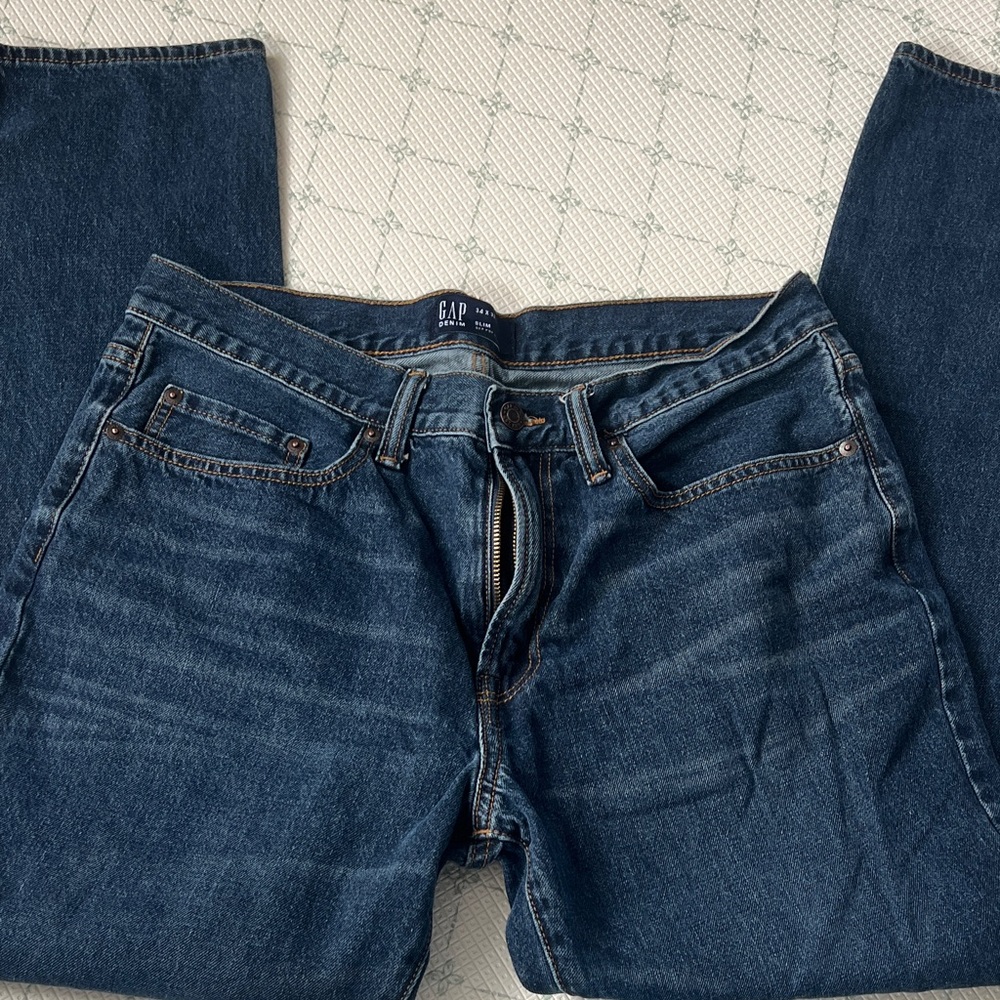 GAP Men's Dark Blue Straight Jeans